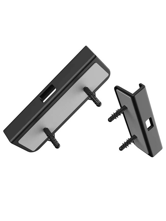 ALLOYSEED 2er-Set universeller wandmontierter Tablet-Ständerhalter in Schwarz zur Befestigung per Klebstoff oder Schrauben für iPad, iPhone, Samsung, Xiaomi und Lenovo - Bild 5