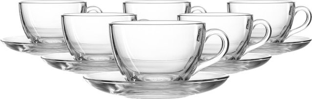 Ritzenhoff & Breker Cappuccino-Set Barista aus Glas, transparent, 6er Set, 220 ml pro Tasse - Bild 1