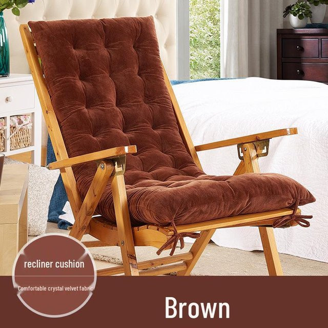 Doppelseitige Sessel- und Stuhlkissen von Global Finds in Braun, Reversible Polsterauflage aus Polyester, B/H: 48 x 120 cm - Bild 1