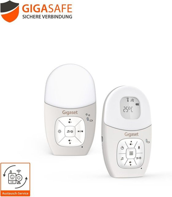 Gigaset BABY 100 Audio Babyphone DECT mit Temperaturanzeige und Gegensprechfunktion in Weiß - Bild 1