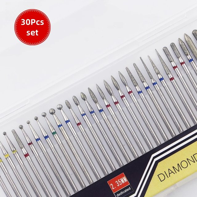 Ysen Nagel Bohrer Set, 30 Teile, Edelstahl, Maniküre Werkzeug - Bild 1