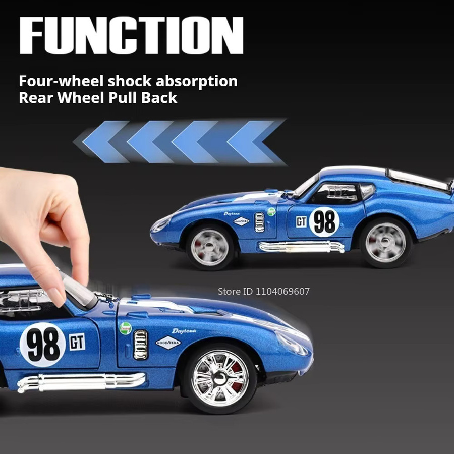 MAKEDA Mustang Shelby Cobra Viper Modell, Maßstab 1:32, mit Licht und Sound - Bild 3