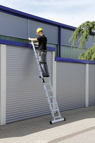 MUNK Günzburger Steigtechnik Aluminium Anlegeleiter in Silber mit maximaler Arbeitshöhe von 4,3 m - Bild 1