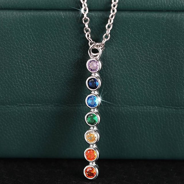 Huitan Palette Design Halskette, Damen, Bunt, Zirkonia - Bild 1