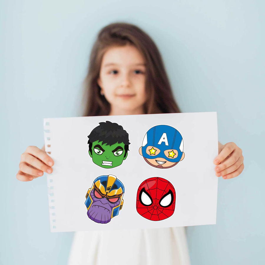 Bandai Marvel Superheld Puzzle Aufkleber, 24 Blatt, Bunt / Mehrfarbig - Bild 3