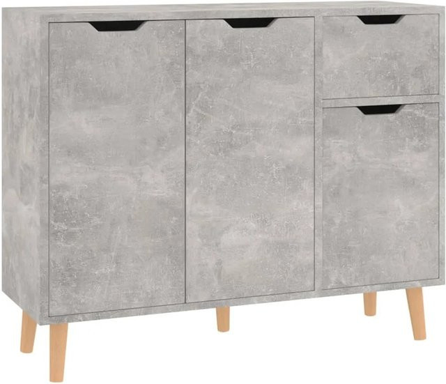 vidaXL Sideboard aus Holzwerkstoff in Betongrau, B/T/H: 90 x 30 x 72 cm - Bild 1