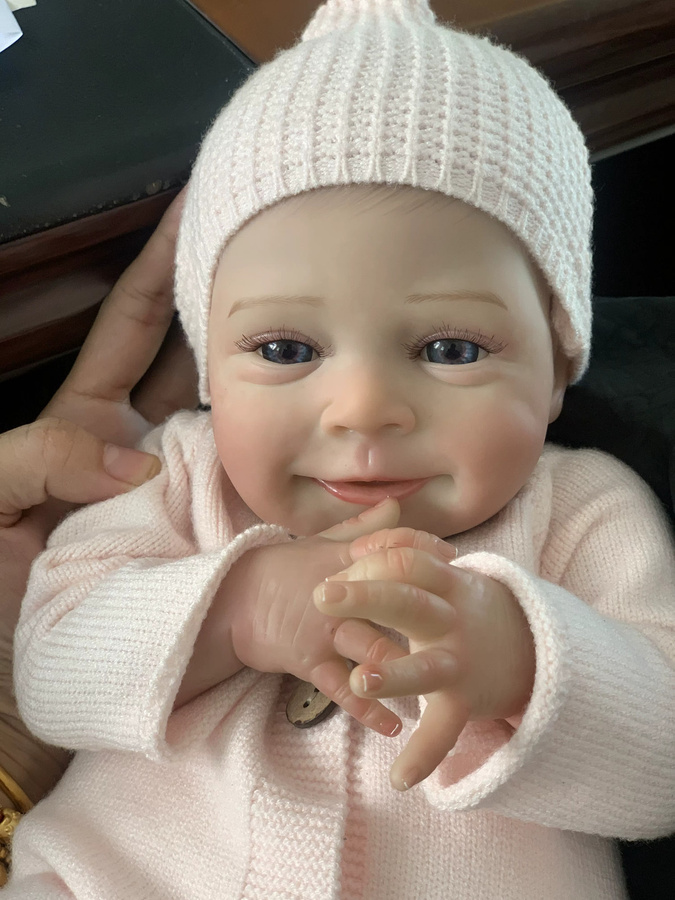 ALDYOK Lily Mae Reborn Baby Doll, Puppe, mit magnetischem Schnuller - Bild 2