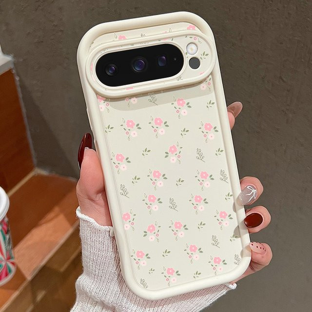 Stoßfeste TPU Handyhülle mit Blumen-Design für Google Pixel 8A, Pixel 8 Pro und Pixel 9 Pro XL in Candy-Farben (Rot/Mehrfarbig) - Bild 1