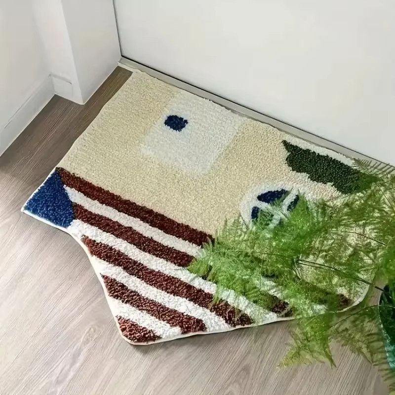 VIKAMA Hausförmige Fußmatte rutschfest und isolierend für Eingangsbereich, Flur oder Schlafzimmer - Bild 3