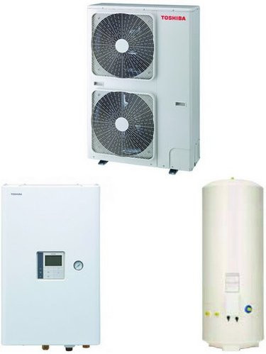 Toshiba ESTIA Wandset Wärmepumpe in Weiß mit integriertem Warmwasserspeicher - Bild 1
