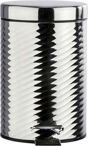 WENKO Treteimer Spiro in Silber mit herausnehmbarem Inneneimer, Höhe: 26 cm - Bild 1