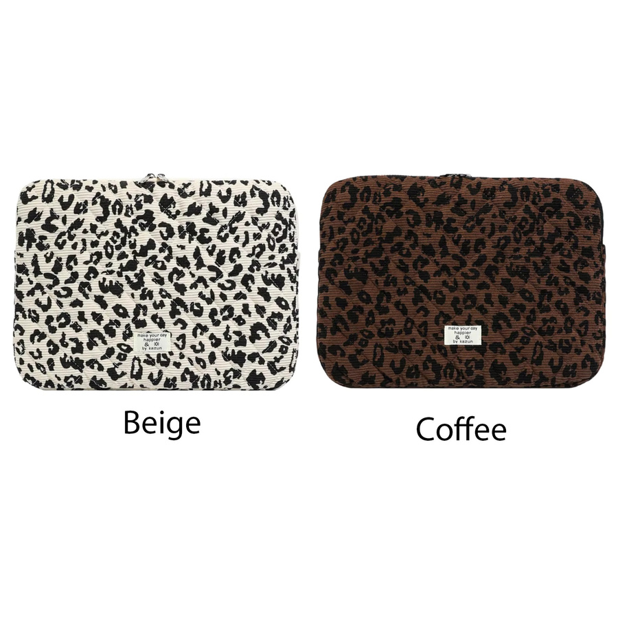 ATUOTIN Laptop-Innentasche mit Leopardenmuster in Beige und Multicolour für 11, 13 und 15 Zoll Laptops und Tablets - Bild 2