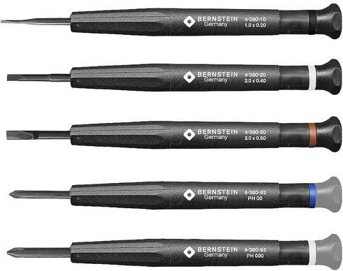 BERNSTEIN Tools for Electronics 4-380-A Schraubendreher-Set in Schwarz - Bild 1