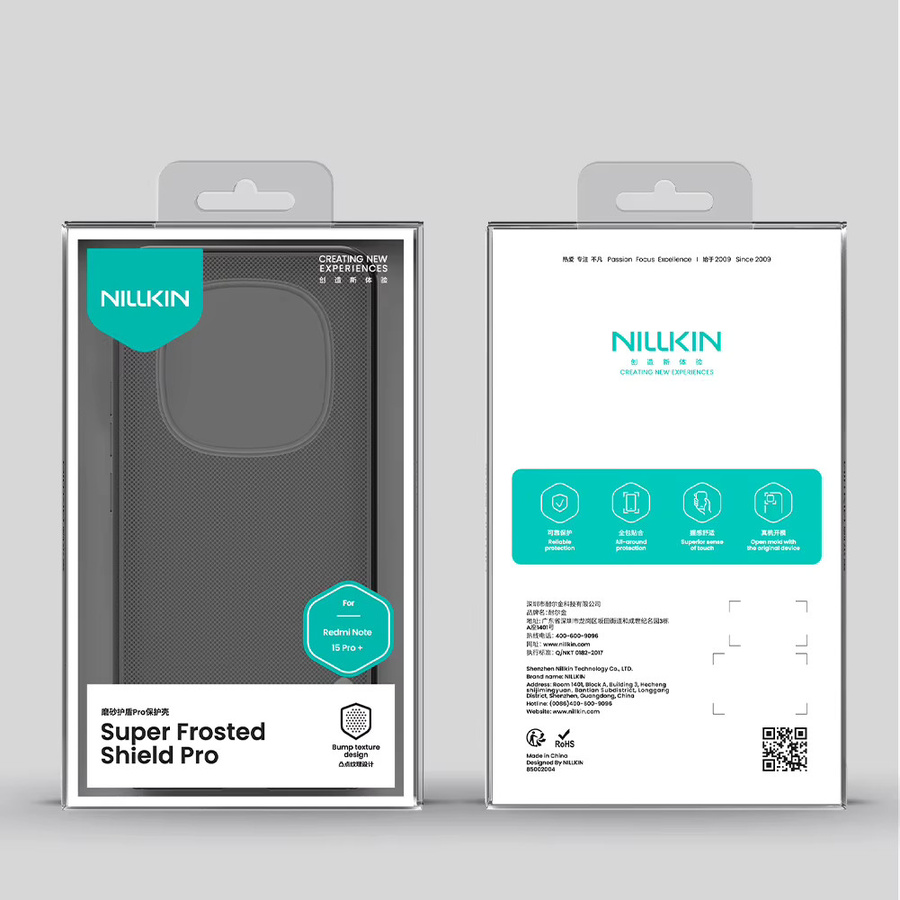 Nillkin Super Frosted Shield Pro Handyhülle für Redmi Note 15 Pro Plus 5G und Redmi Note 15 Pro 5G in Schwarz, stoßfeste Rückabdeckung mit Anti-Fingerabdruck-Funktion - Bild 5