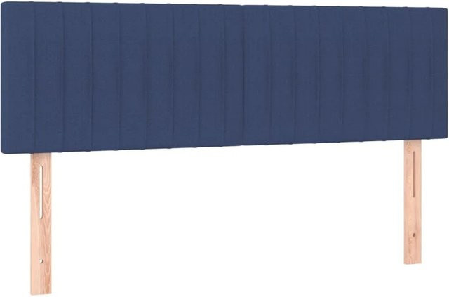 vidaXL LED Kopfteil Blau mit USB-Ladeport und integrierter Beleuchtung, B/H: 144 x 88 cm, Stoff - Bild 1