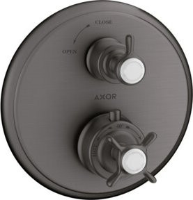 Hansgrohe Axor Montreux Fertigmontageset mit Thermostat und Sicherheitsstopp in Brushed Brass - Bild 1
