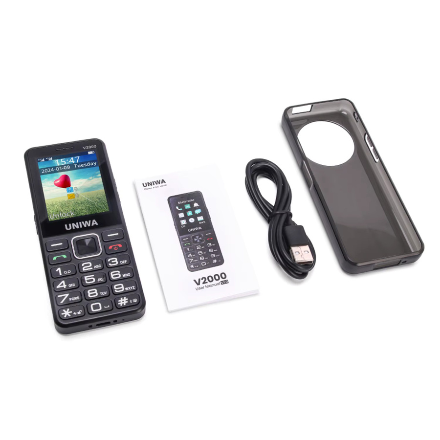 UNIWA V2000 4G-Tastenhandy mit 2,4-Zoll-Display, Dual-SIM und 1700-mAh-Akku - Bild 5