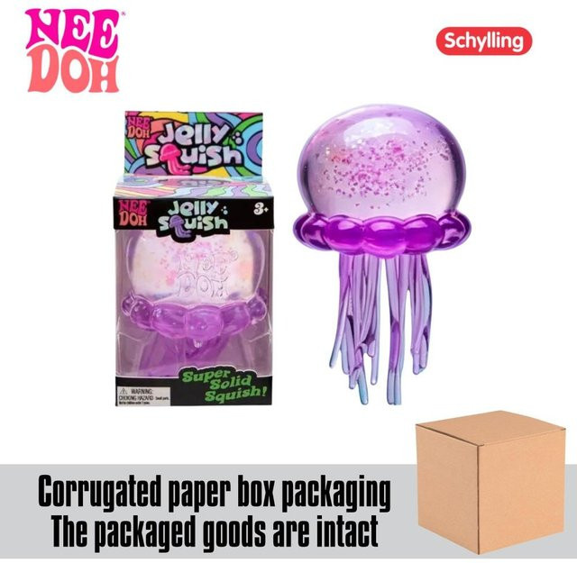 NeeDoh Fuzz Fidget Spielzeug Set Wonder Waves Fuzz Ball & Qualle Squishy - Bild 1