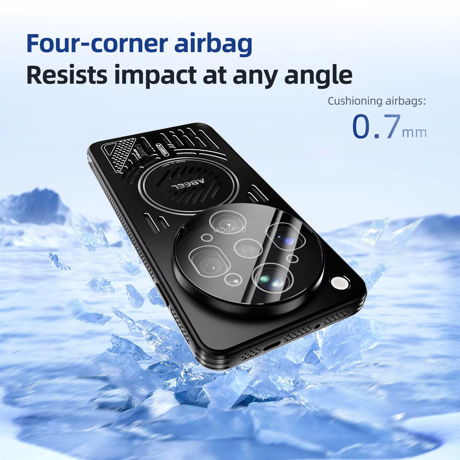 Magnetische TPU-Hülle mit Aluminium-Rückseite und Objektivschutzglas für OPPO Find X9 Ultra, X9, X8 und X8s Pro in Schwarz - Bild 4