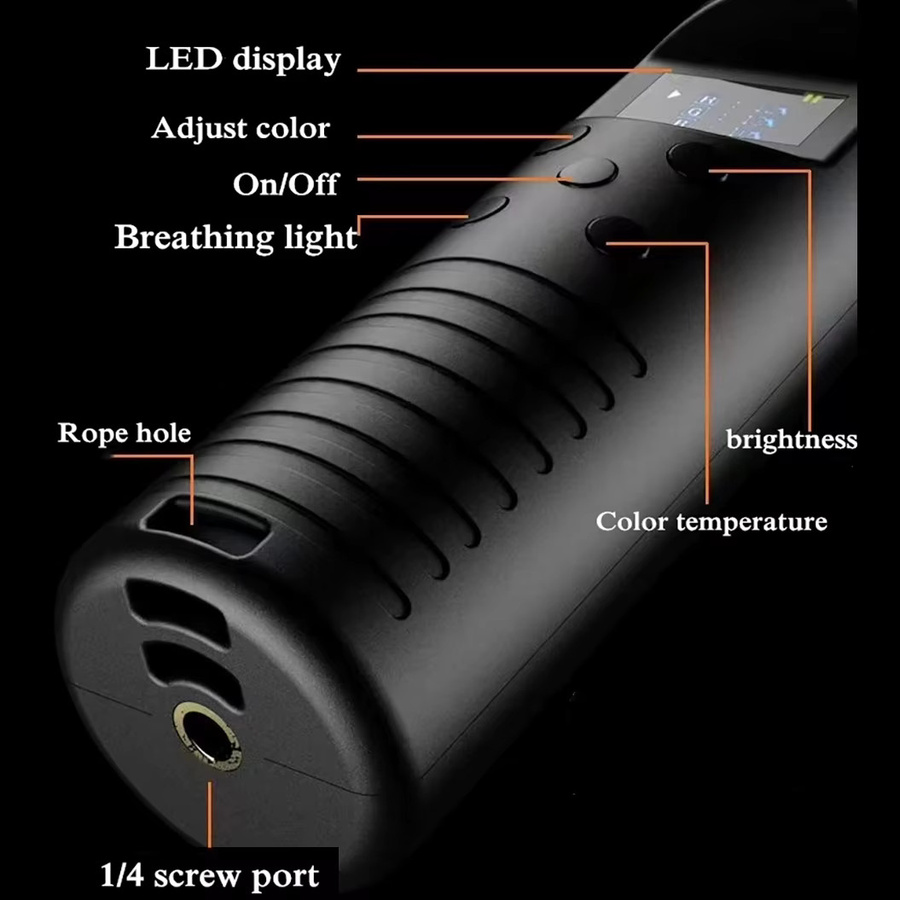 BTFOOR RGB LED Lichtstab mit Stativ, Bunte Handheld Blitzleuchte für Fotografie und Video, Multicolour - Bild 4