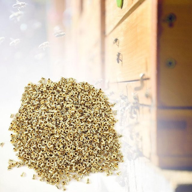 mfySpace Messing Nestrahmen Ösen für Imker in Beige und Gold, 1000 Stück - Bild 1