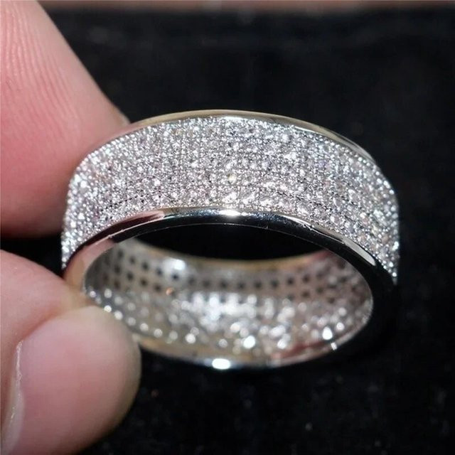 Huitan Bandring, Silber, Kristall, Zirkonia, Damen - Bild 1