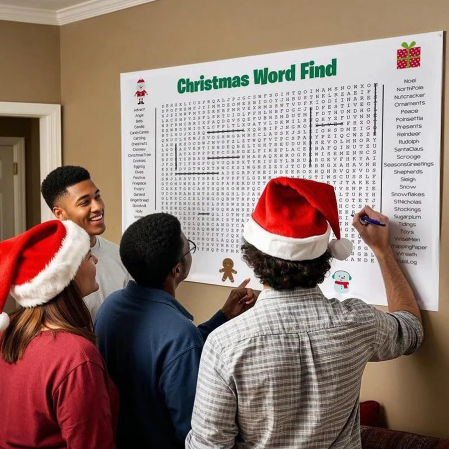 Weihnachten Wortsuche Poster, Familienspiel, Paper Poster - Bild 3