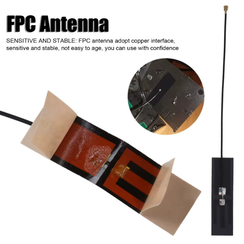 10 Stück NZ-2.4G/5.8G-FPC-003 FPC-Antennen in Schwarz für WLAN und Bluetooth mit Dual-Band-Unterstützung - Bild 3
