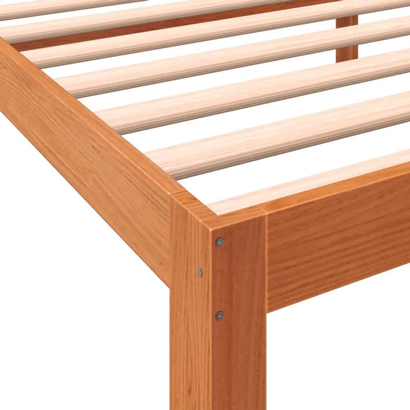 Vidaxl Massivholzbett aus Kiefer in Braun, B/T/H: 75 x 190 cm - Bild 3