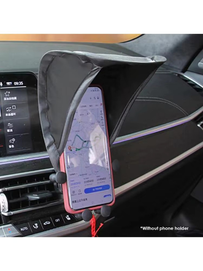 NIGHTKIST Handy-Sonnenschirm als Sonnenschutz für dein Smartphone im Auto oder Motorrad, Farben: Silber und Schwarz - Bild 7