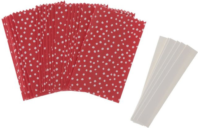 Rico Design Papiertüten-Set mit Sternen und Punkten in Rot für deine Weihnachtsdeko - Bild 1