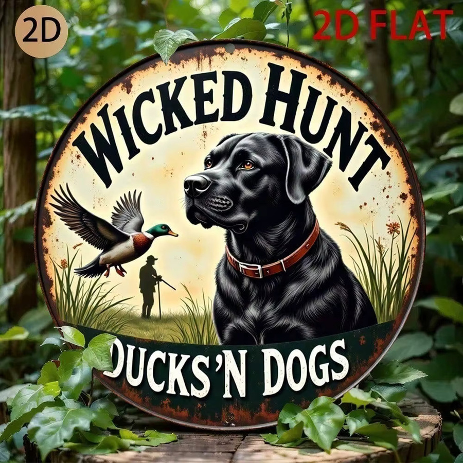 CIFBUY Wandkunst Hunter's Metal Duck Vintage Metallschild in Mehrfarbig - Bild 1