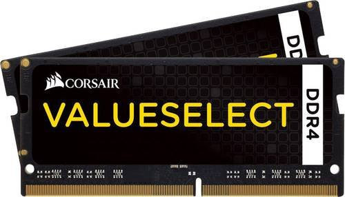 Corsair Value Select Laptop-Arbeitsspeicher Kit DDR4 16GB 2 x 8GB 2133MHz 260pin SO-DIMM Schwarz - Bild 1