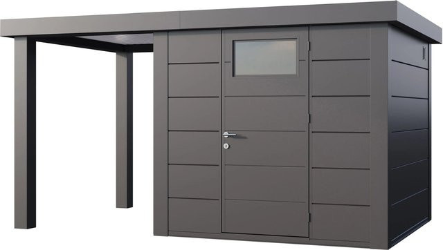 Telluria Gerätehaus Classico in Silberfarben mit Außenmaß B: 426 cm, H: 258 cm, T: 219 cm - Bild 1
