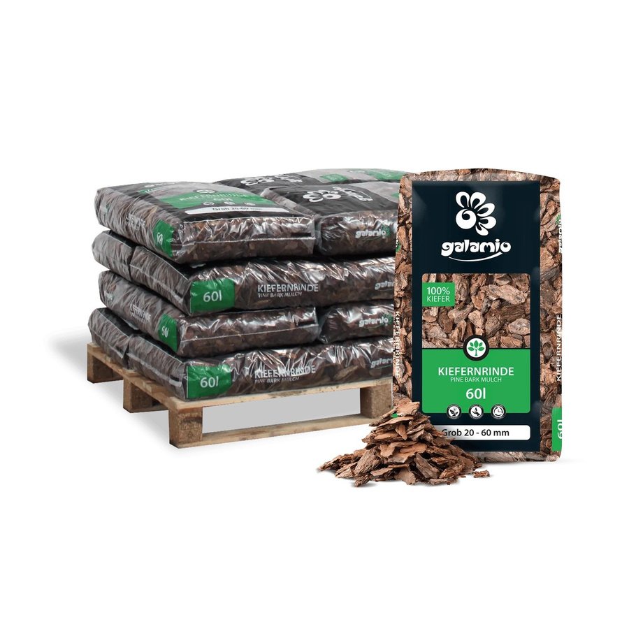 Galamio Rindenmulch Kiefer Grob Braun 12 x 60 l - Bild 2