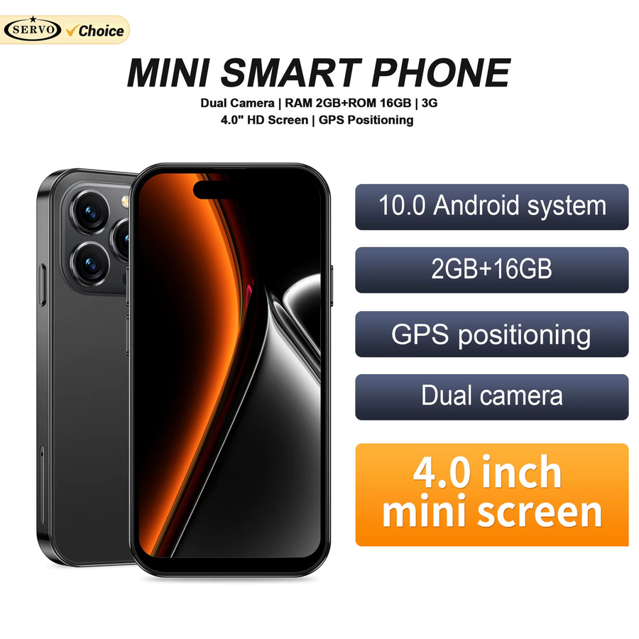 SERVO 3G WCDMA Mini-Smartphone mit Android 10.0, 4,0 Zoll Display, 2GB RAM, 16GB Speicher, WLAN-Hotspot und Gesichtserkennung in Pink oder Black - Bild 7