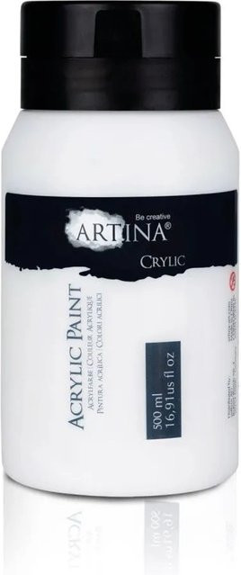 Artina Acrylfarbe Titanweiß 500ml - Bild 1