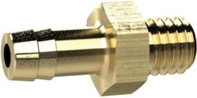 Riegler Einschraubschlauchtülle aus Messing in Gold, M10x1, für Schlauch mit Innendurchmesser 9 mm, SW 14 - Bild 1