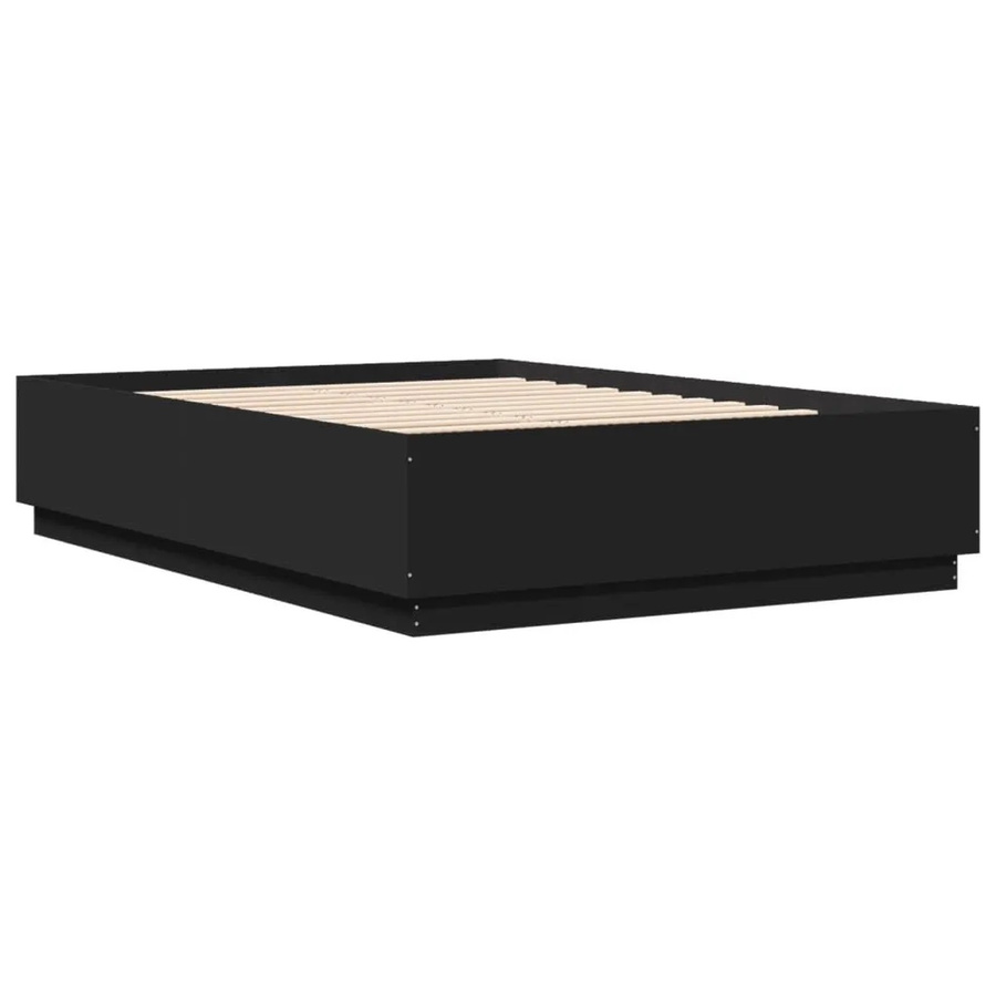 vidaXL Bettgestell modern in Schwarz aus Holzwerkstoff B: 153 cm, H: 40 cm, T: 203 cm - Bild 2