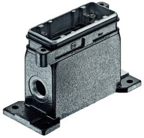 Harting Sockelgehäuse in Schwarz und Grau aus Aluminium, Baugröße 19400161261 - Bild 1