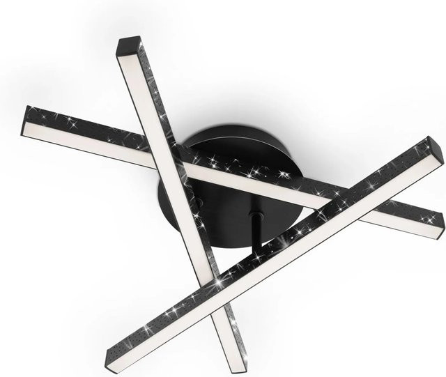 Brilo LED-Deckenleuchte Rey 3-flammig Schwarz - Bild 1