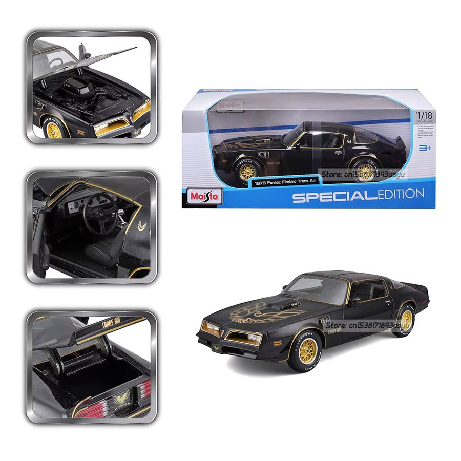 Maisto 1978 Pontiac Firebird Trans Am, Modellauto, 1:18, Schwarz - Bild 6