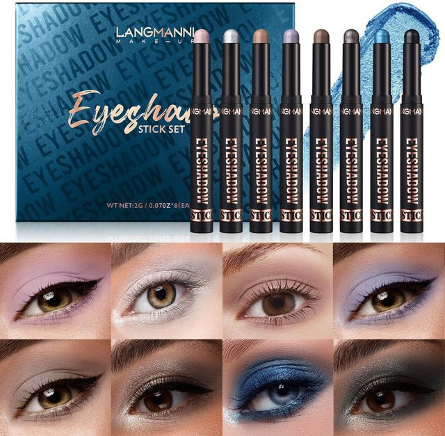 Perfect Skin Lidschatten-Stick-Set, 8-farbig, schimmernd, Damen - Bild 1
