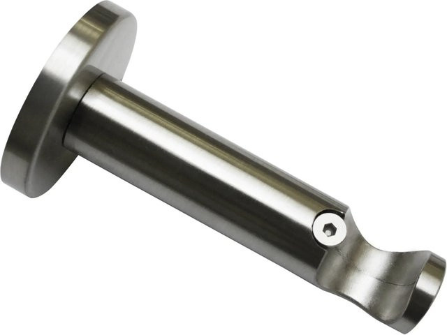 Schöner Wohnen Wandhalter Leon Gardinenstangenhalter aus Edelstahl-Optik in Silber für Wandmontage - Bild 1