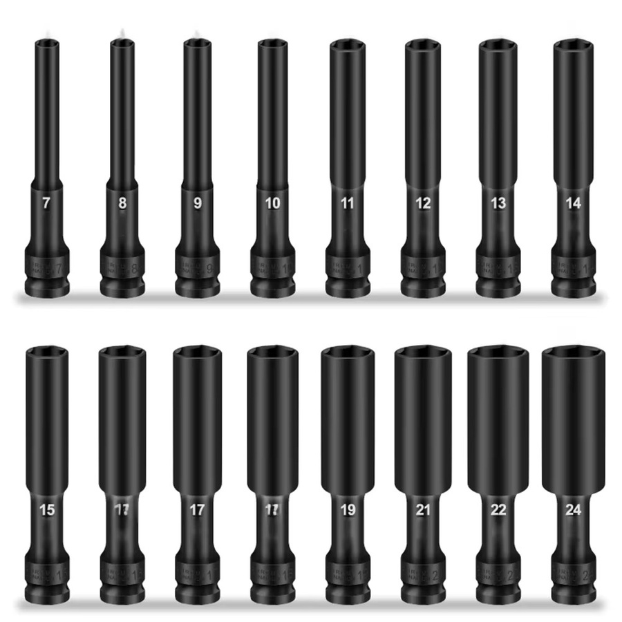 DAZZLEEX 1/2 Zoll Schlagschrauber Hex Buchse Adapter Set in Schwarz - Bild 6