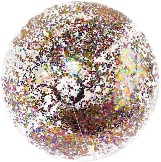 OONBIFFY Aufblasbarer Glitzer-Strandball mit Pailletten 40cm - Bild 1