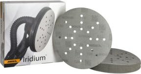 Mirka Iridium Papierschleifmittel für Exzenterschleifer, Körnung 120, Durchmesser: 225 mm, Farbe: Grau - Bild 1