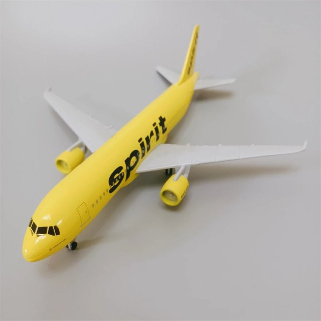 ZOCO USA Air Spirit Airlines Airbus 320 A320 Diecast Flugzeug Modell, Metall, 20 cm - Bild 1