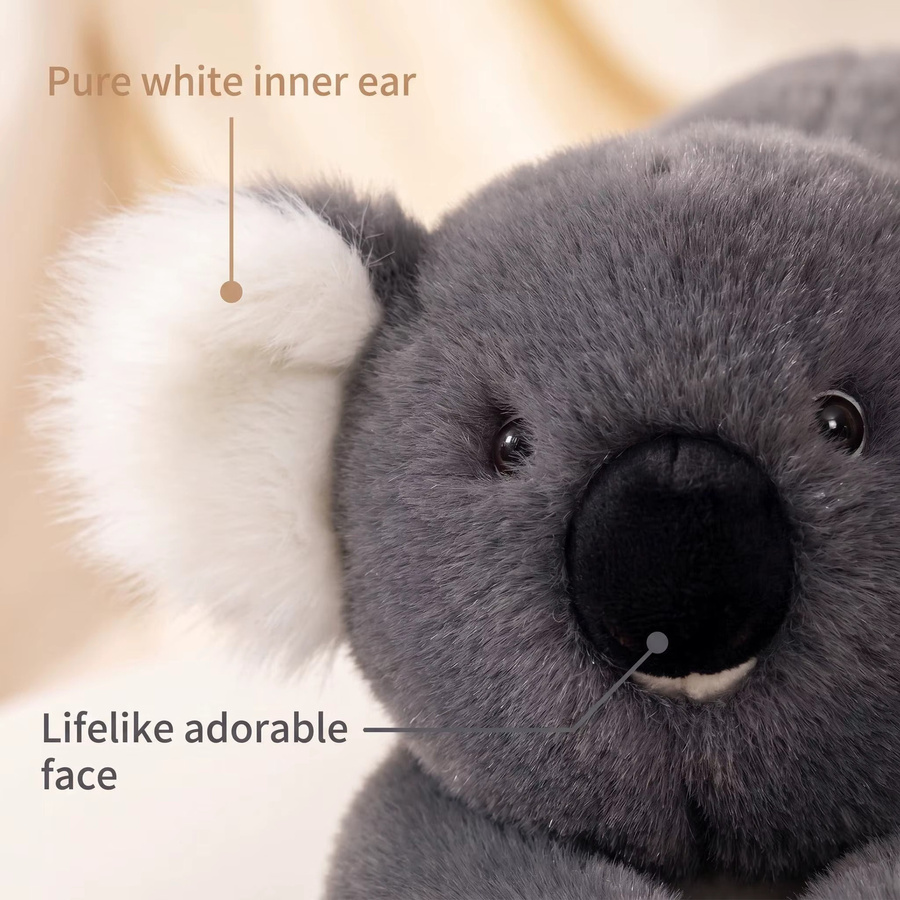 blushbear Koala Gewichtetes Plüschtier, 65cm, 1kg, Grau - Bild 4