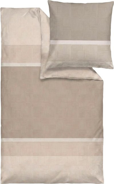 LOOKS BY WOLFGANG JOOP Mako-Satin Bettwäsche aus Baumwolle in Beige, B/H: 155 x 220 cm mit Kissenbezug 80 x 80 cm - Bild 1